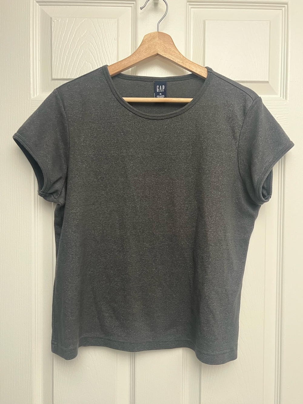 GAP Gray Metallic Short Sleeve Tee